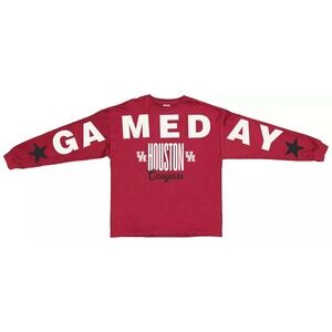 Pressbox‎ Women's Houston Cougars Red One Size Long Sleeve T-Shirt NWT